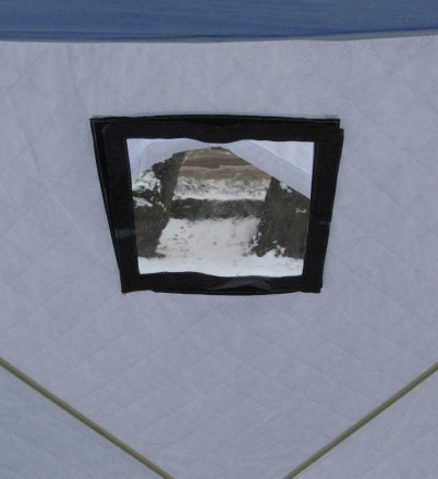 Палатка КУБ 2 (трехслойная) Эконом, бело-синяя